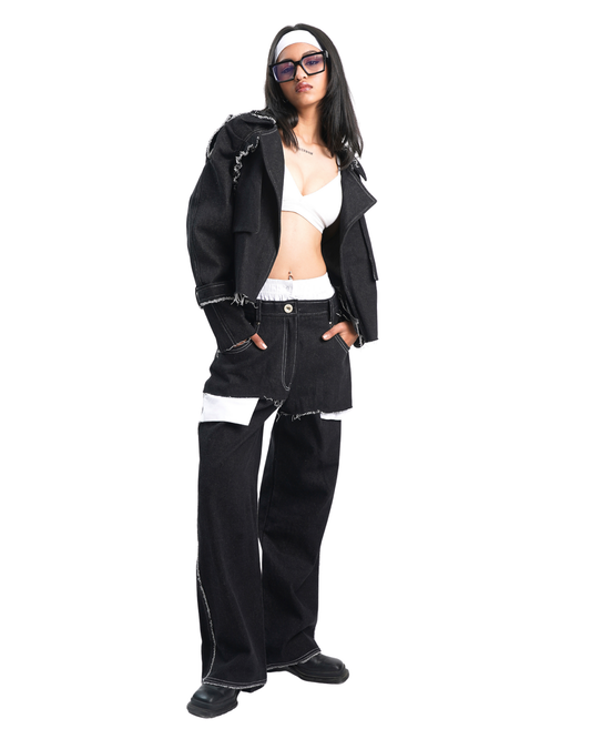 Lay-Rd Denim Jacket- BLACK