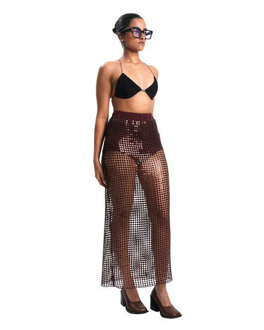 BARE INTENT SKIRT - MERLOT