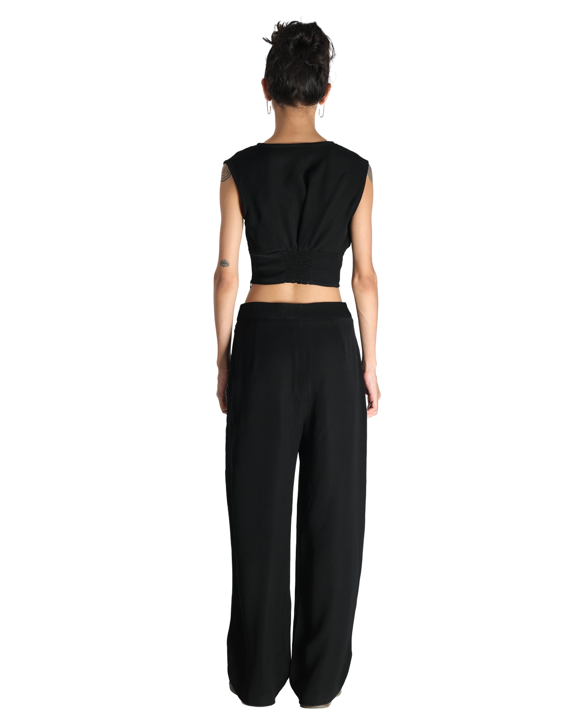Affair Corset With High Waisted Pants - Black