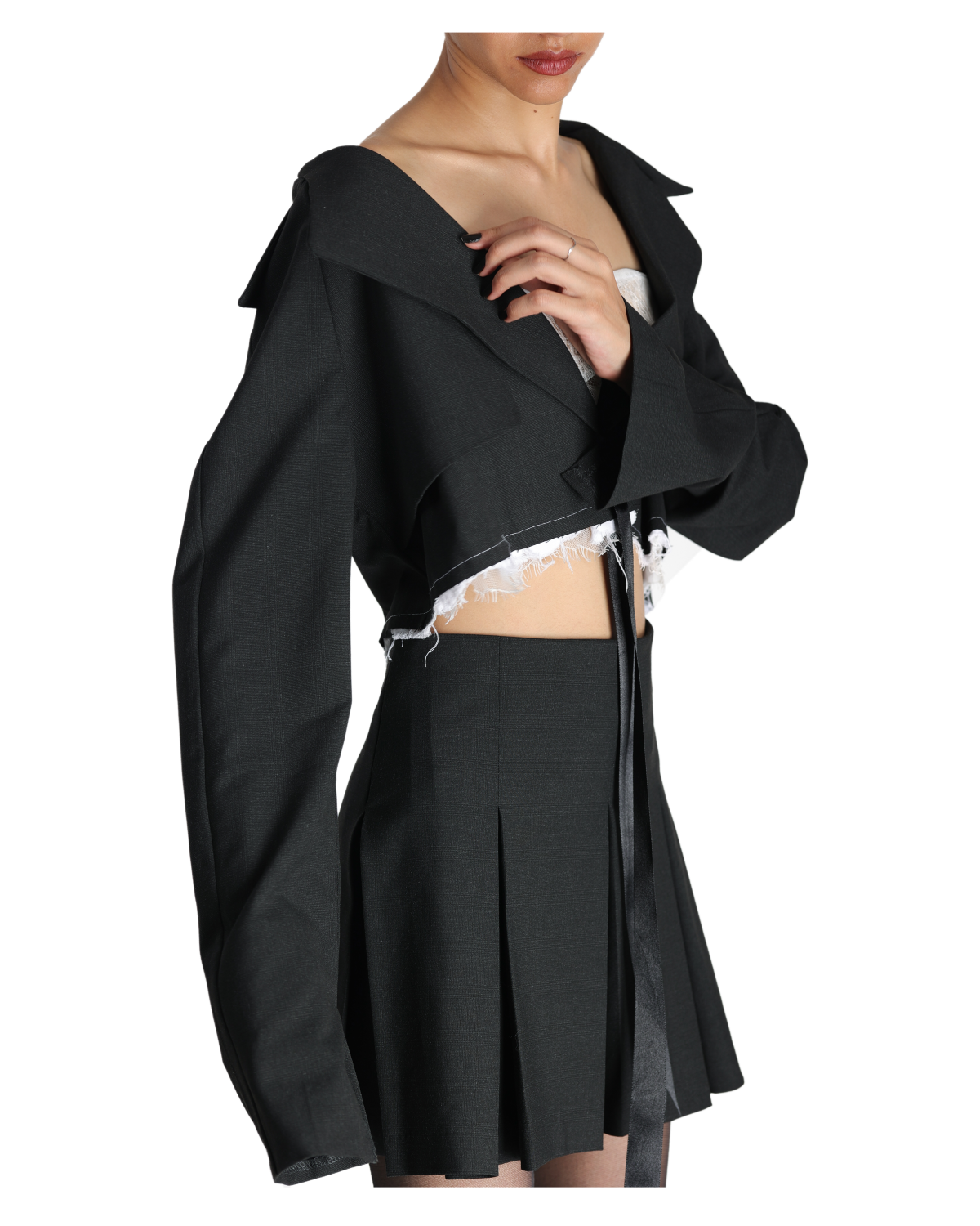 Unfinished Cropped Blazer