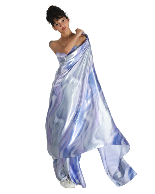 Ocean Wave Saree
