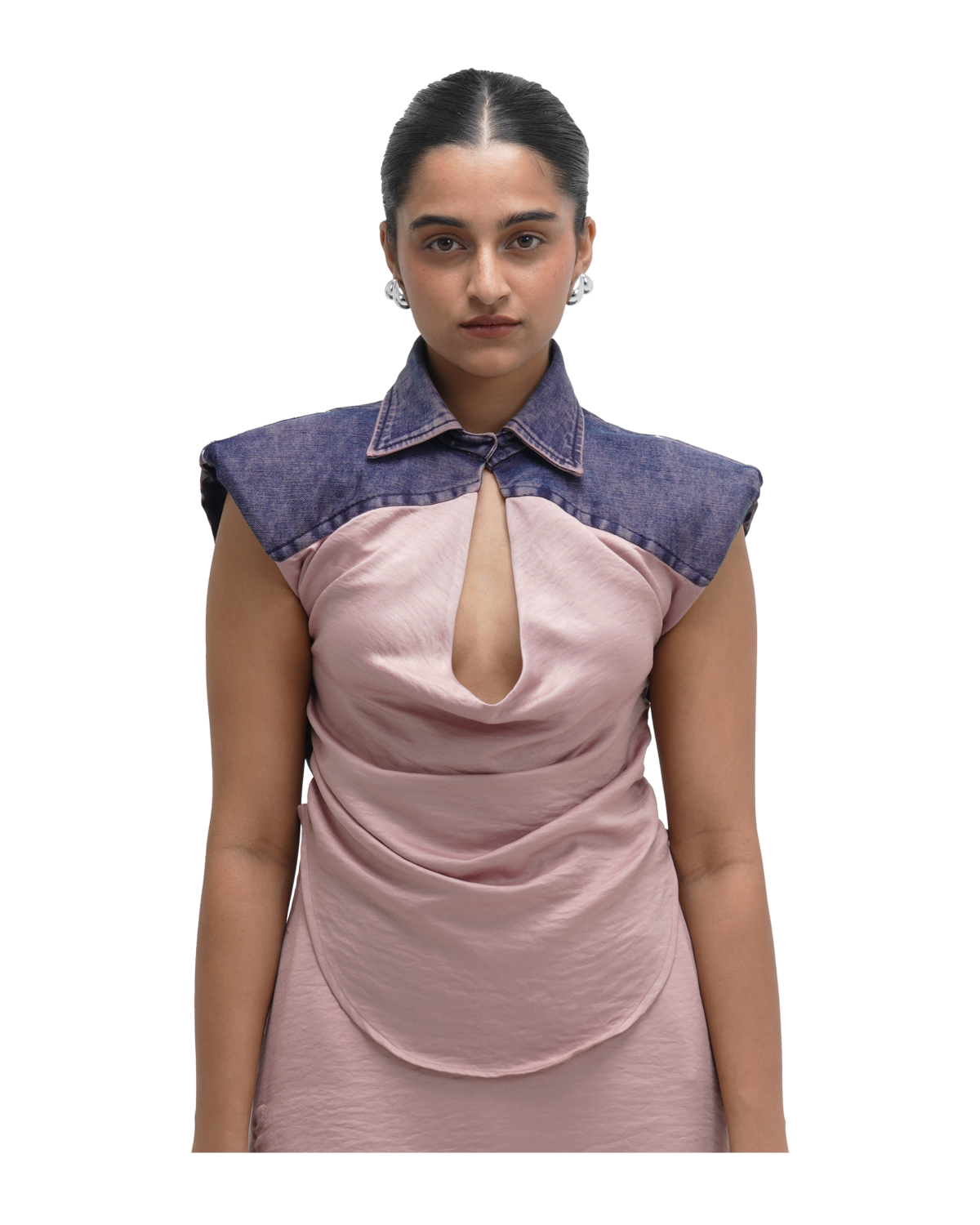 COWL FRAME TOP WITH RUCH HOUR SKIRT