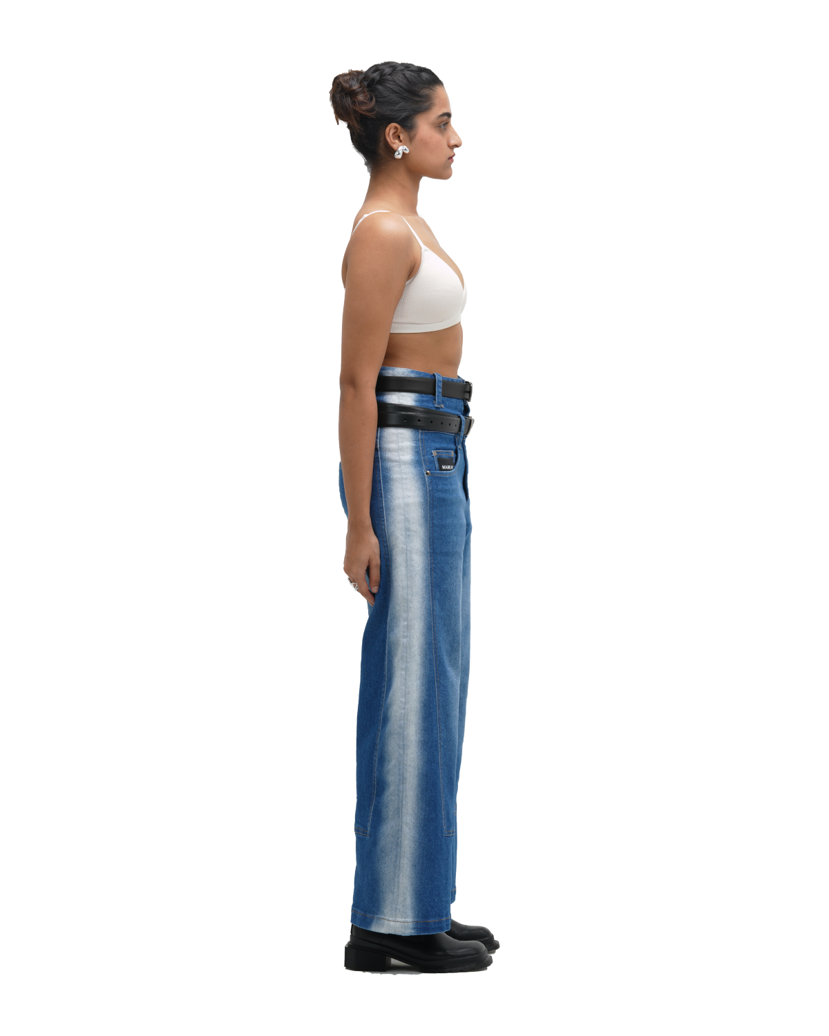 BLEACHED JEANS - BLUE