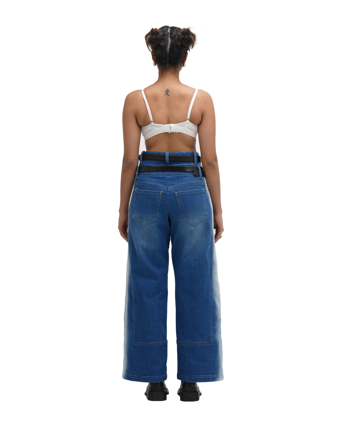 BLEACHED JEANS - BLUE