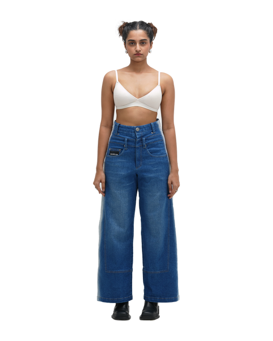 BLEACHED JEANS - BLUE
