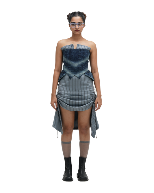 CORSPLIT CORSET - BLUE