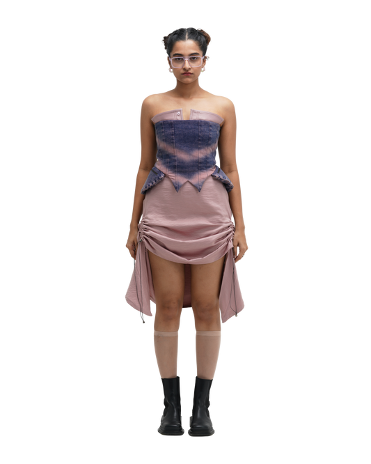 CORSPLIT CORSET AND RUCH HOUR SKIRT