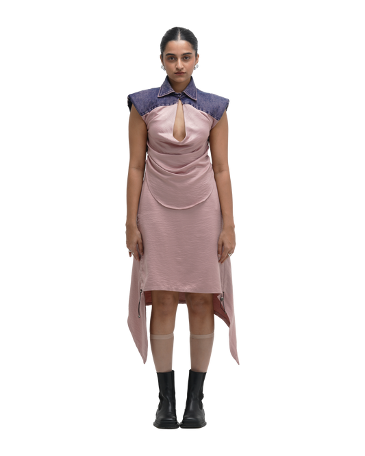 COWL FRAME TOP WITH RUCH HOUR SKIRT