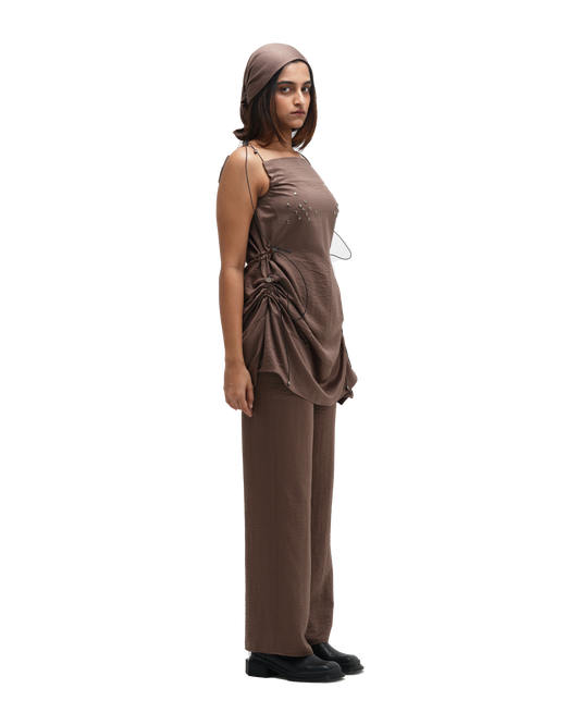 RUCH HOUR MINI DRESS WITH PANT