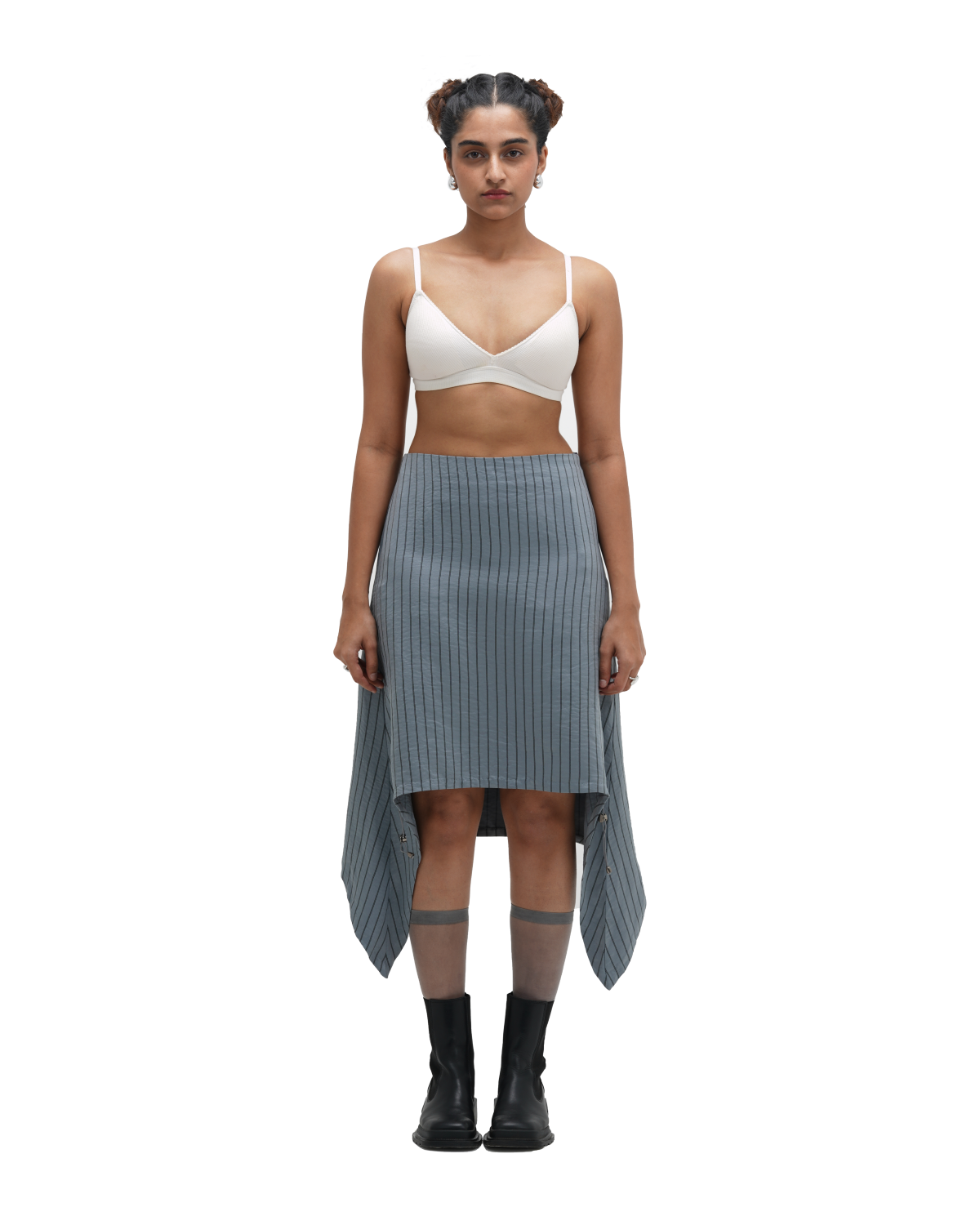CORSPLIT CORSET AND RUCH HOUR SKIRT - BLUE