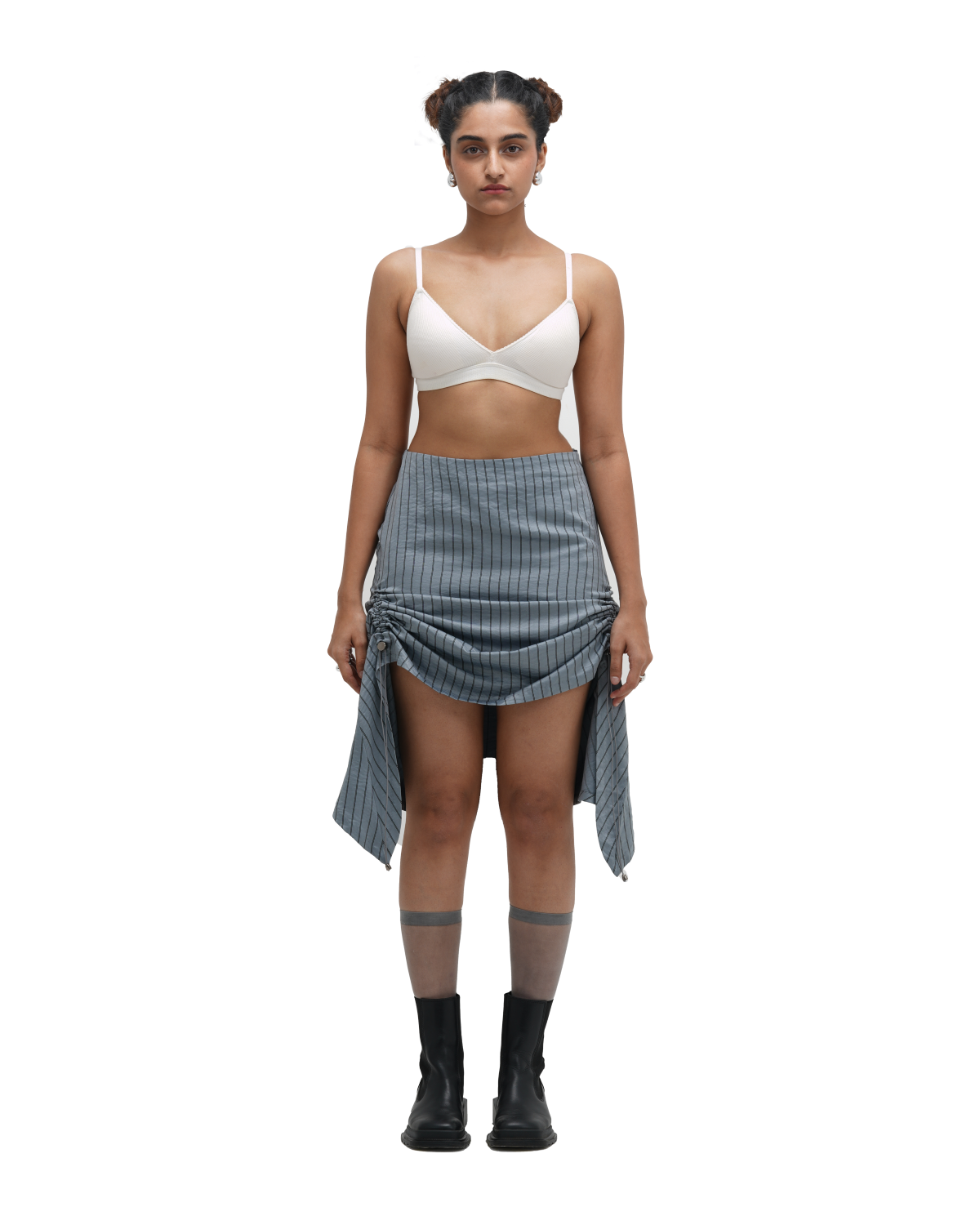 CORSPLIT CORSET AND RUCH HOUR SKIRT - BLUE