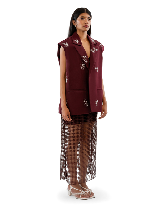 UNBOUND BLAZER- MERLOT