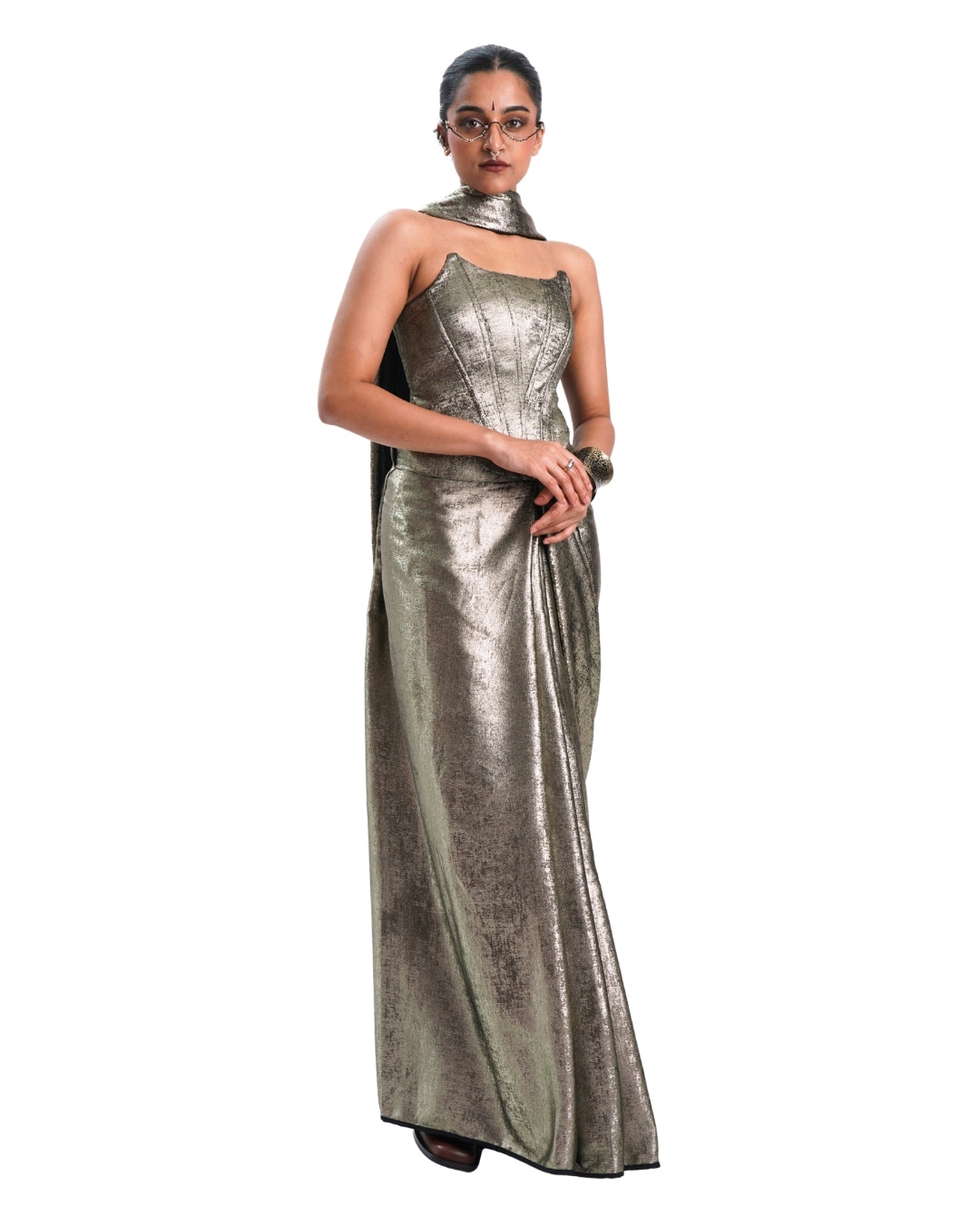 ANTIQUE GOLD SHIMMER SAREE