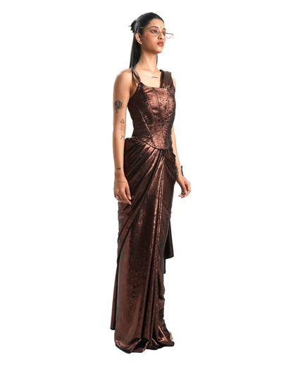 COPPER SHIMMER SAREE