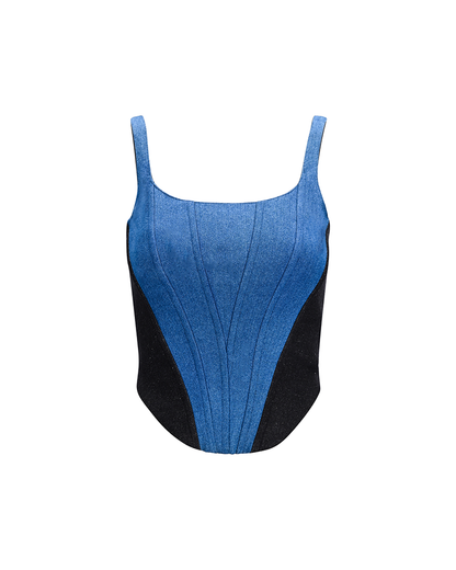 Two Tone Denim Corset