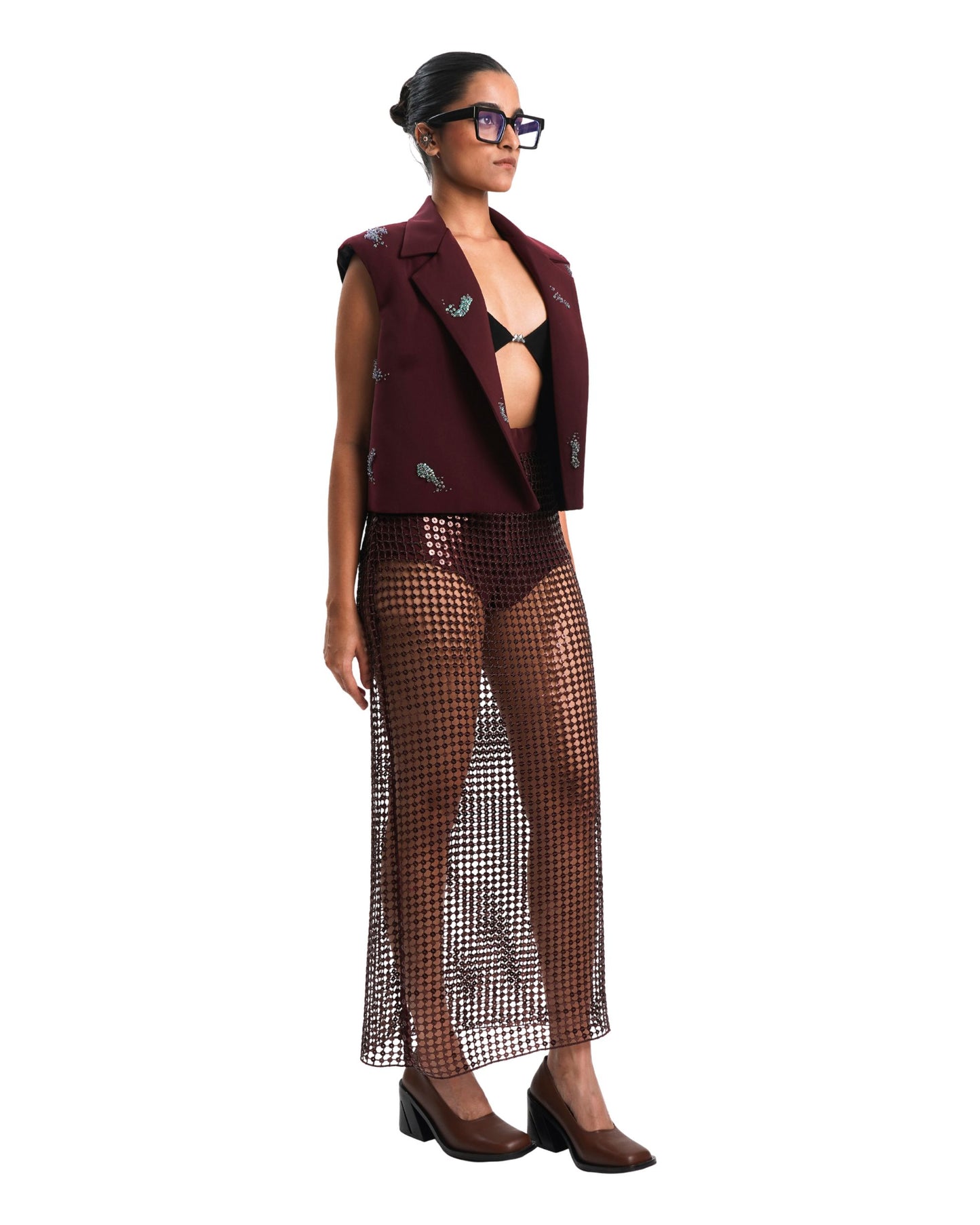 BARE INTENT SKIRT - MERLOT