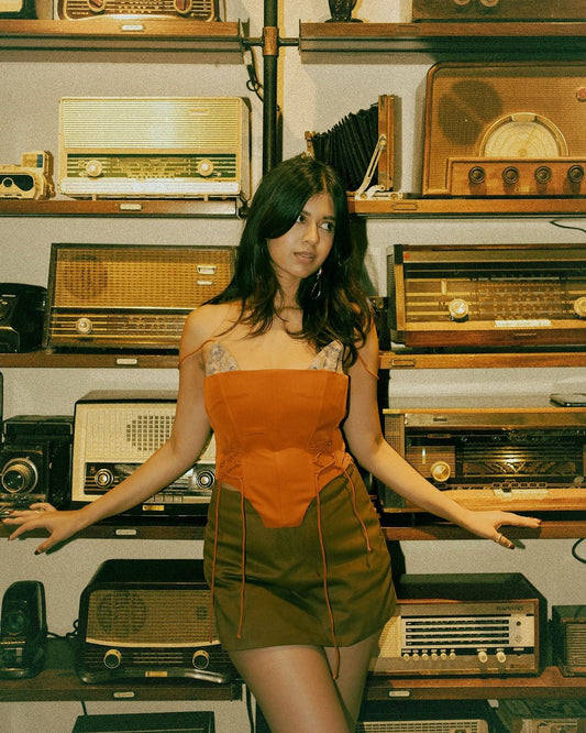 Bunny Ears Corset - Rust