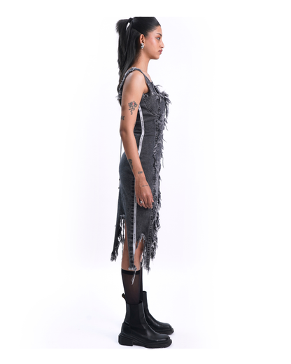 FRAY DAY DRESS - BLACK