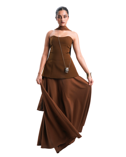 IRA SKIRT- DEEP MUSTARD