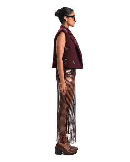 OUTCAST BLAZER- MERLOT