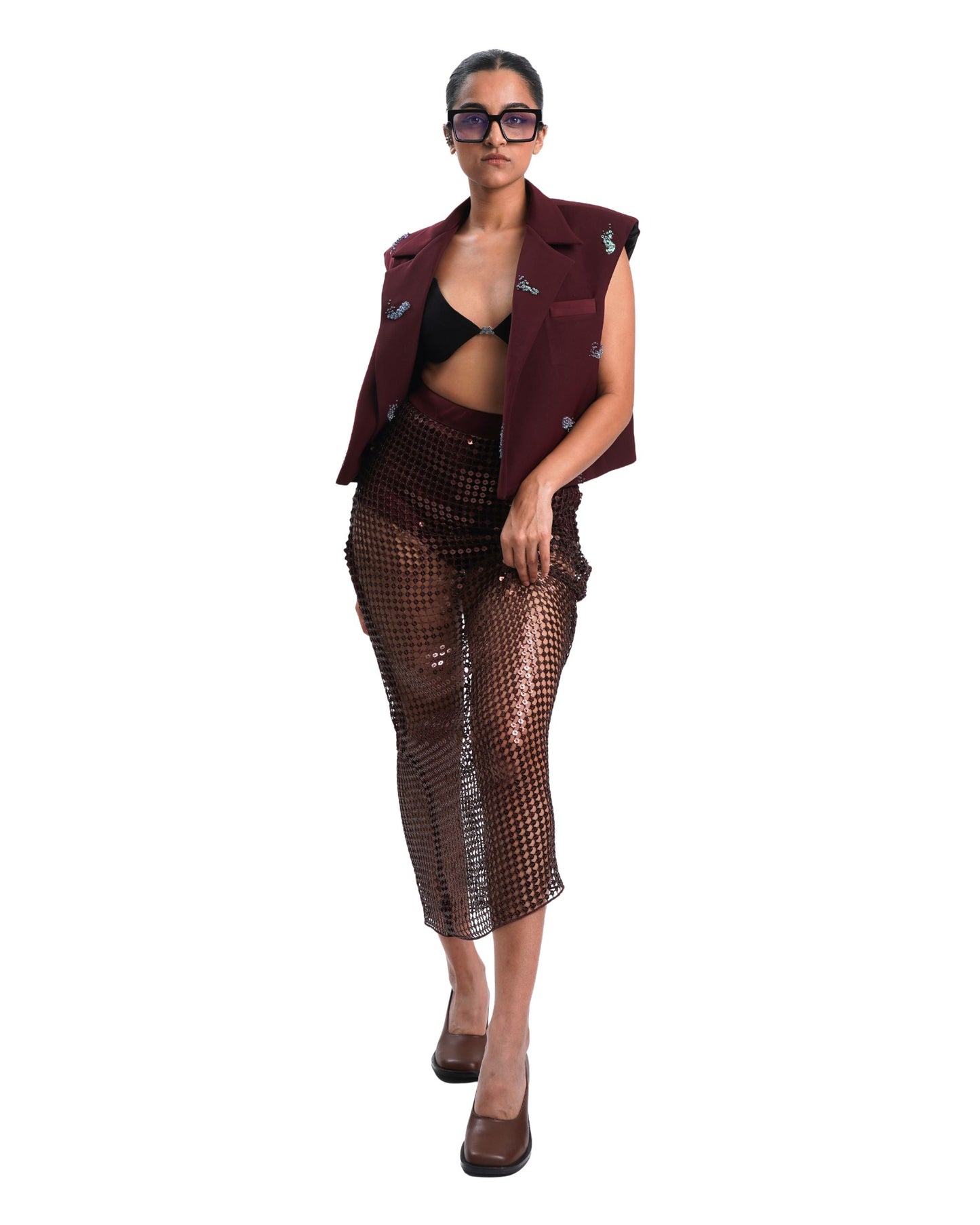 BARE INTENT SKIRT - MERLOT