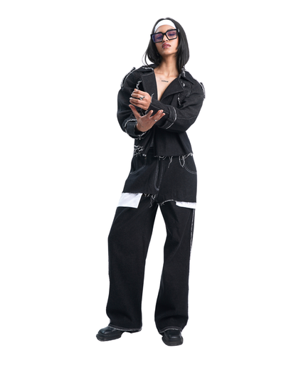 Lay-Rd Denim Jacket- BLACK