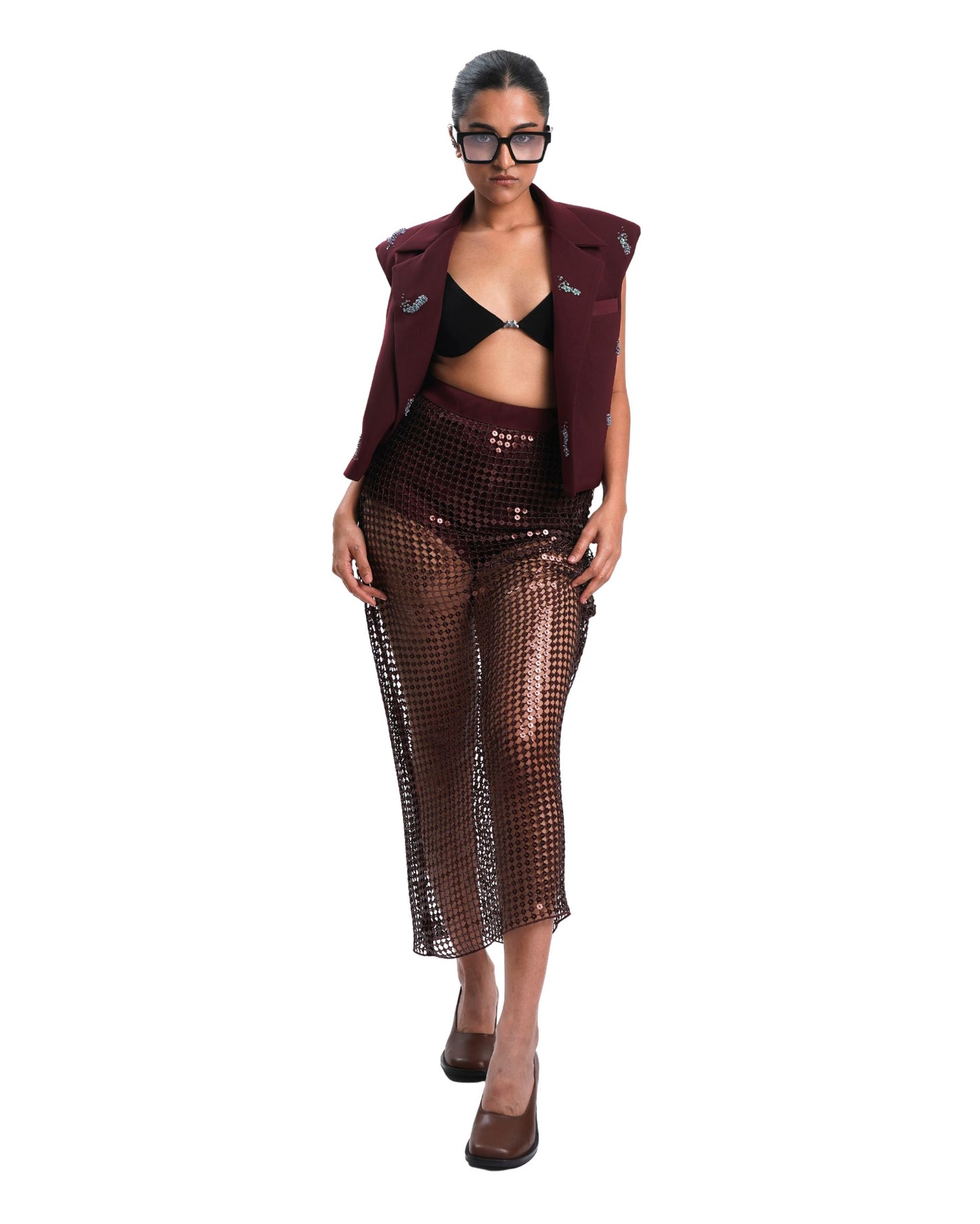 OUTCAST BLAZER- MERLOT