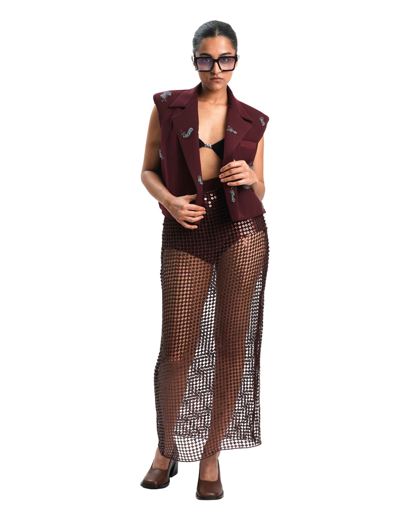 OUTCAST BLAZER- MERLOT