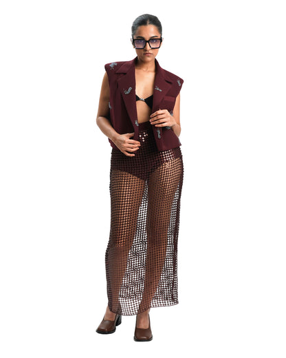 OUTCAST BLAZER- MERLOT