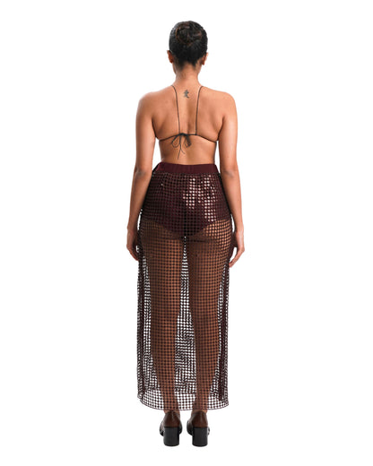 BARE INTENT SKIRT - MERLOT