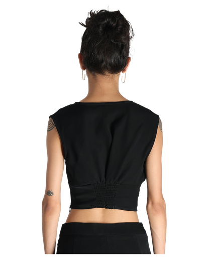 Affair Corset With High Waisted Pants - Black