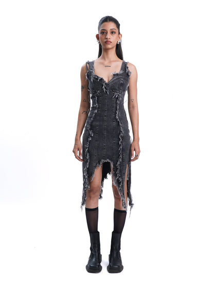 FRAY DAY DRESS - BLACK