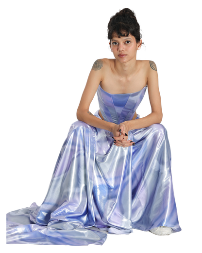 Ocean Wave Saree