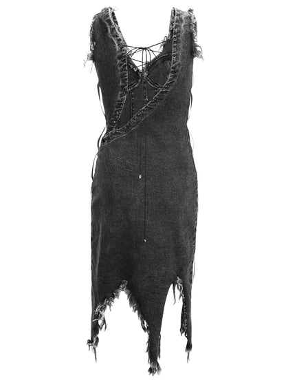 FRAY DAY DRESS - BLACK