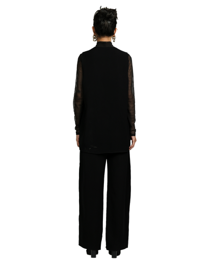 Dot Dress With Pants - Black