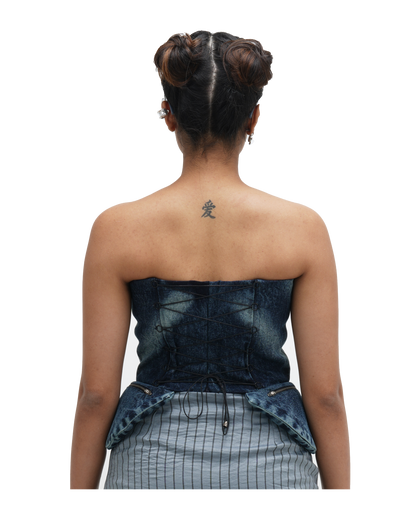 CORSPLIT CORSET - BLUE