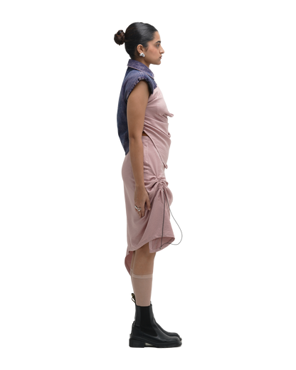 COWL FRAME TOP WITH RUCH HOUR SKIRT