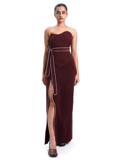 CURVE CORSET- MERLOT