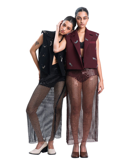 OUTCAST BLAZER- MERLOT