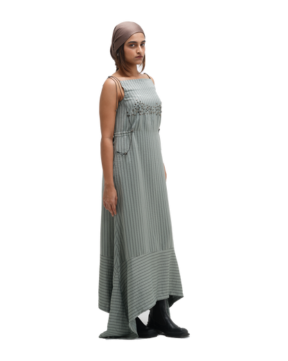 RUCH HOUR DRESS - SAGE GREEN