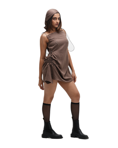 RUCH HOUR MINI DRESS WITH PANT