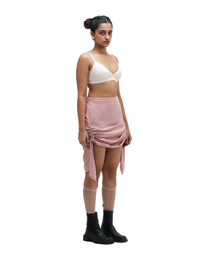 RUCH HOUR SKIRT - PINK