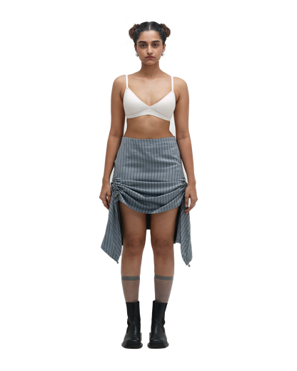 CORSPLIT CORSET AND RUCH HOUR SKIRT - BLUE