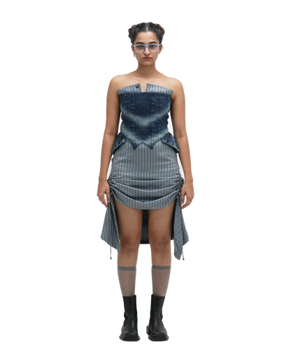 RUCH HOUR SKIRT - BLUE