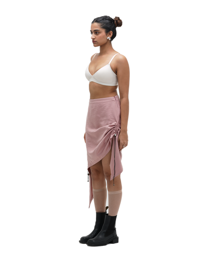 RUCH HOUR SKIRT - PINK
