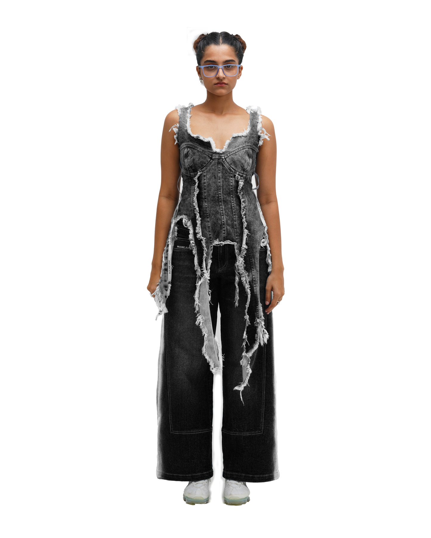 TEAR AFFAIR CORSET - BLACK