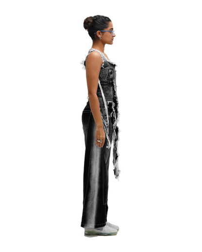 TEAR AFFAIR CORSET - BLACK