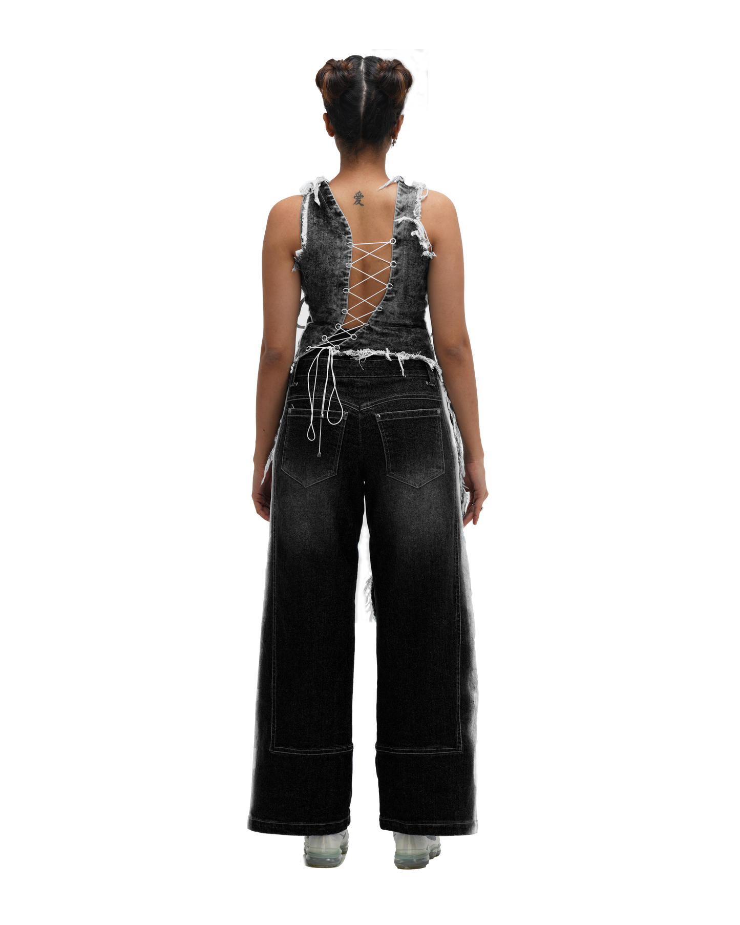 TEAR AFFAIR CORSET - BLACK